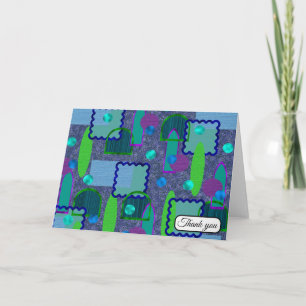 Tarjeta De Agradecimiento Espejos Violetas y de Sombra