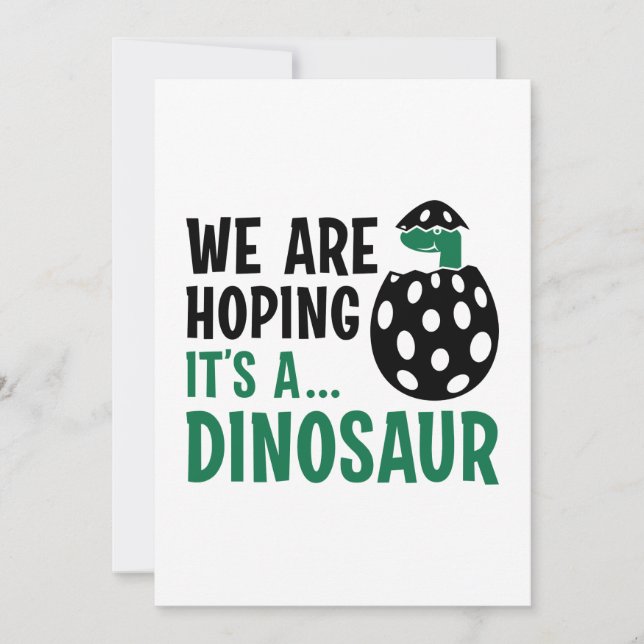 Tarjeta De Agradecimiento Esperamos que sea un dinosaurio (Anverso)