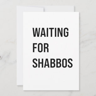 Tarjeta De Agradecimiento Esperando a Shabbos Hanukkah Jewish Funny