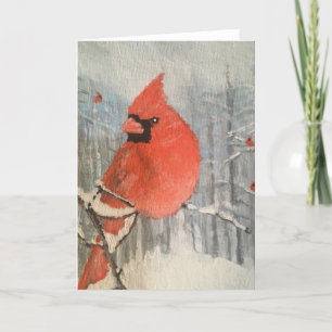 Tarjeta De Agradecimiento Esperando Mi Turno En El Alimentador De Pájaros