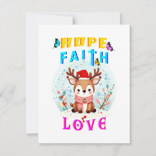 Tarjeta De Agradecimiento Esperanza Fe Amor