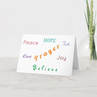 Tarjeta De Agradecimiento Esperanza fe creencia oración oración cristiana pr