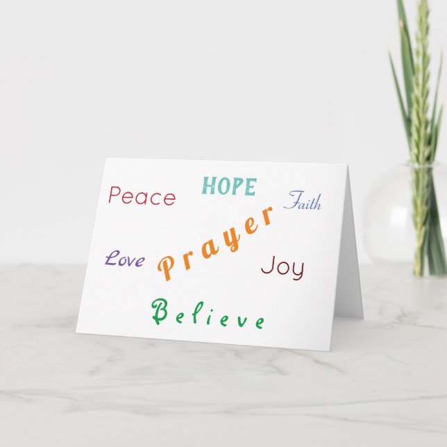 Tarjeta De Agradecimiento Esperanza fe creencia oración oración cristiana pr (Anverso)