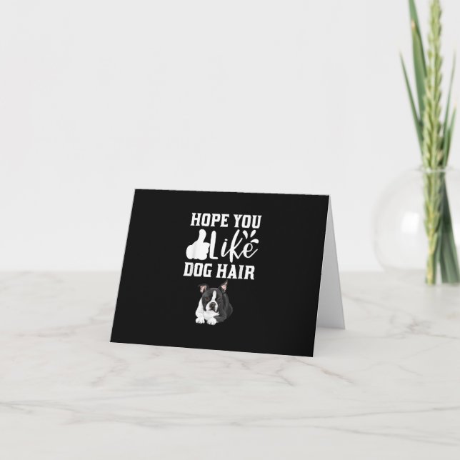 Tarjeta De Agradecimiento Espero Que Te Guste El Cabello De Perro Funny Bost (Anverso)