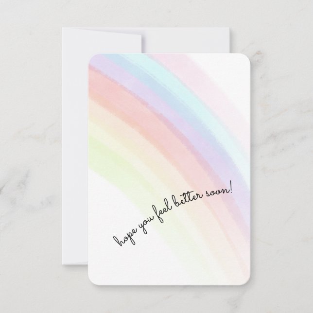 Tarjeta De Agradecimiento Espero que te sientas mejor pronto (Anverso)
