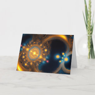Tarjeta De Agradecimiento Espiral cósmica dorada