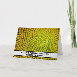 Tarjeta De Agradecimiento "Espiral de girasol - Geometría de la naturaleza"