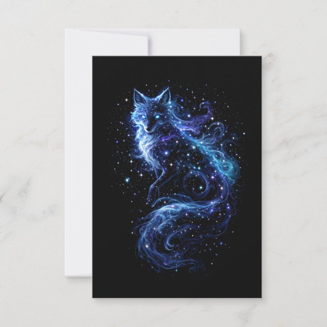 Tarjeta De Agradecimiento Espíritu Zorro Celestial (Anverso)