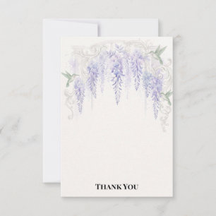 Tarjeta De Agradecimiento Esplendor Romántico de la Regencia de Wisteria