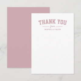 Tarjeta De Agradecimiento Esporádica linda ducha de bebé personalizada rosa