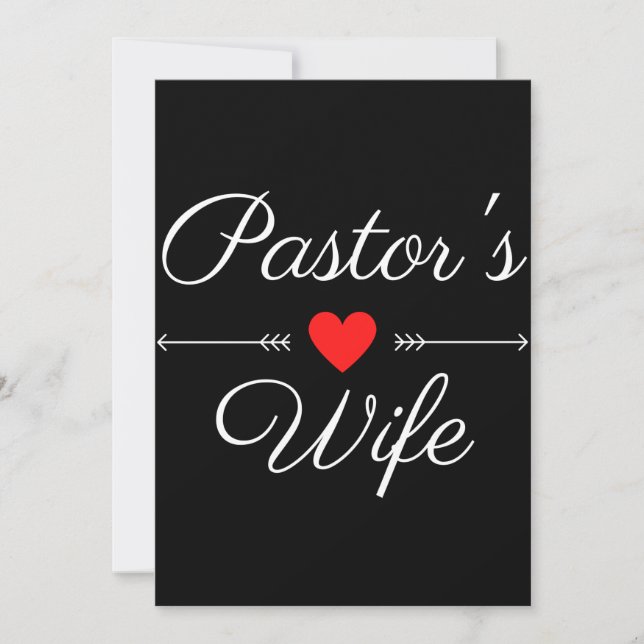 Tarjeta De Agradecimiento Esposa del Pastor (Anverso)