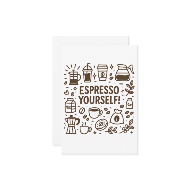 Tarjeta De Agradecimiento ¡Espresso! (Anverso/Reverso In Situ)