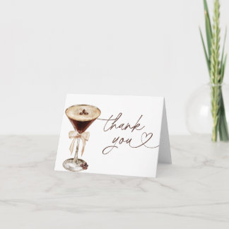 Tarjeta De Agradecimiento Espresso Martini Love Is Brewing Bridal Shower 