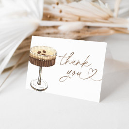 Tarjeta De Agradecimiento Espresso Martini Love Is Brewing Bridal Shower 