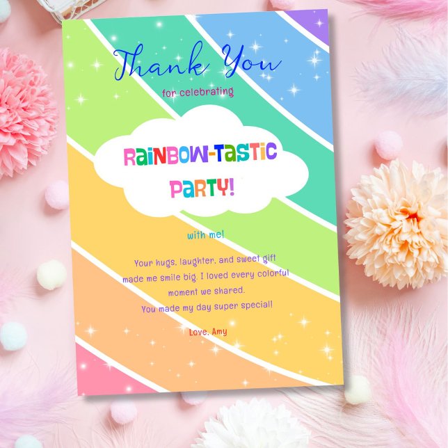 Tarjeta De Agradecimiento Espuma arcoiris colorida pastel (Subido por el creador)