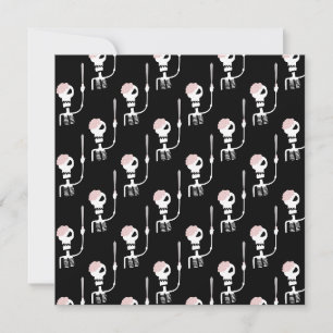 Tarjeta De Agradecimiento Esqueleto de Halloween con Espada