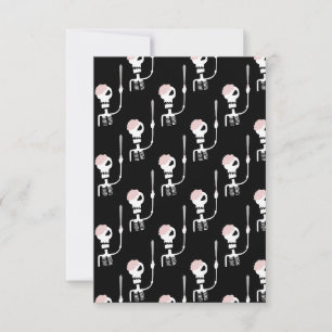 Tarjeta De Agradecimiento Esqueleto de Halloween con Espada