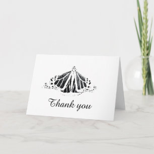 Tarjeta De Agradecimiento Esquema de monarca Gracias