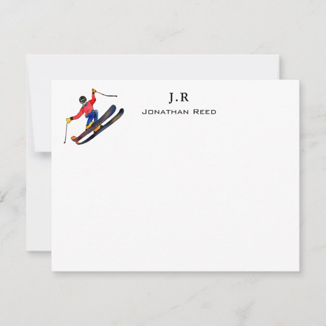 Tarjeta De Agradecimiento Esquí acuático personalizado (Anverso)