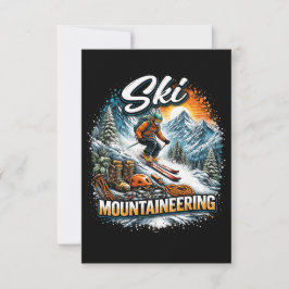 Tarjeta De Agradecimiento Esquí de Montaña