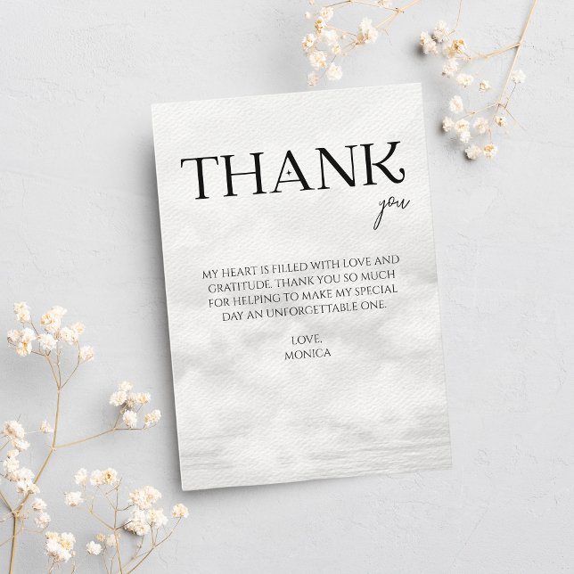 Tarjeta De Agradecimiento Está en la nube 9 Ducha Bridal Elegante (Thank you cards for bridal shower themed "she's on cloud 9")
