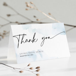 Tarjeta De Agradecimiento Está en Nueve nubes Bridal Shower Dusty Blue