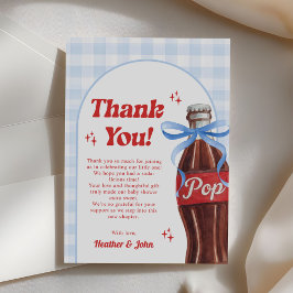 Tarjeta De Agradecimiento Está Lista para Salir Burbujas de Soda Baby Shower