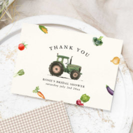 Tarjeta De Agradecimiento Está recién salida de la ducha de novias del merca