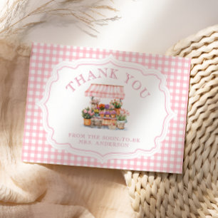 Tarjeta De Agradecimiento Está recién salida de la ducha de novias floridas 