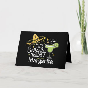 Tarjeta De Agradecimiento Esta señorita Necesita Una Margarita Cinco De Mayo