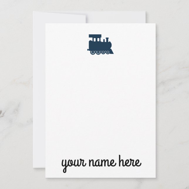 Tarjeta De Agradecimiento Estacionalidad de trenes personalizada Notecards p (Anverso)