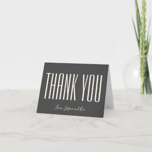 Tarjeta De Agradecimiento Estacionalidad personalizada Nombres elegantes neg