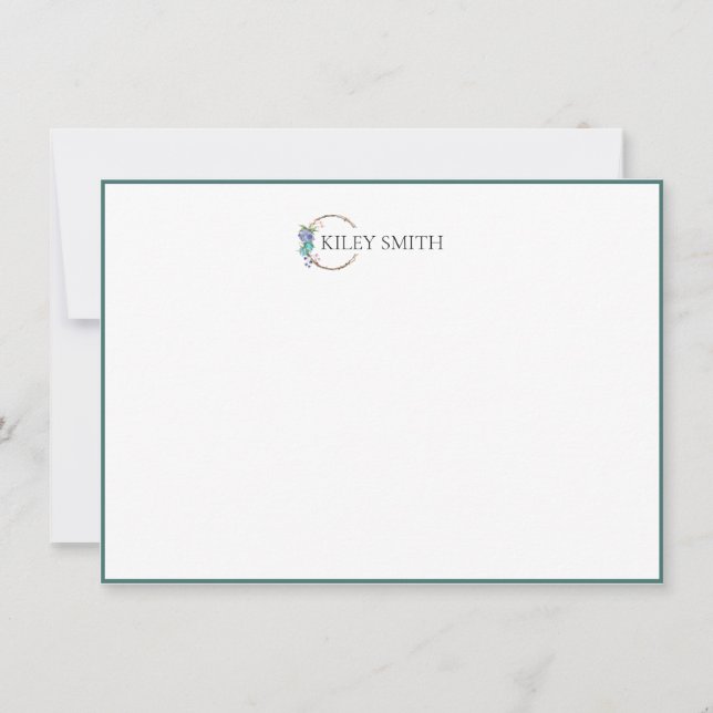 Tarjeta De Agradecimiento Estacionamiento Botánico Personalizado Elegante Mo (Anverso)