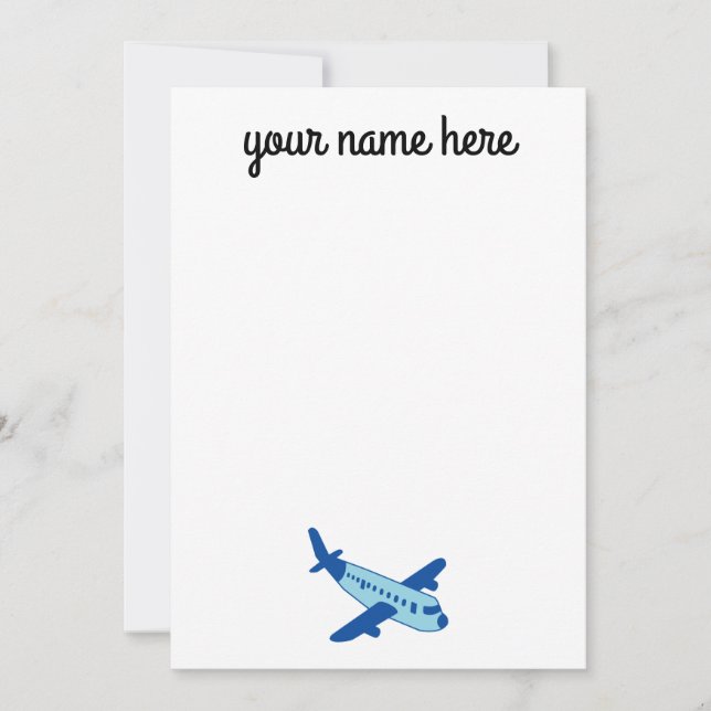 Tarjeta De Agradecimiento Estacionamiento de aviones Notecards para niños (Anverso)