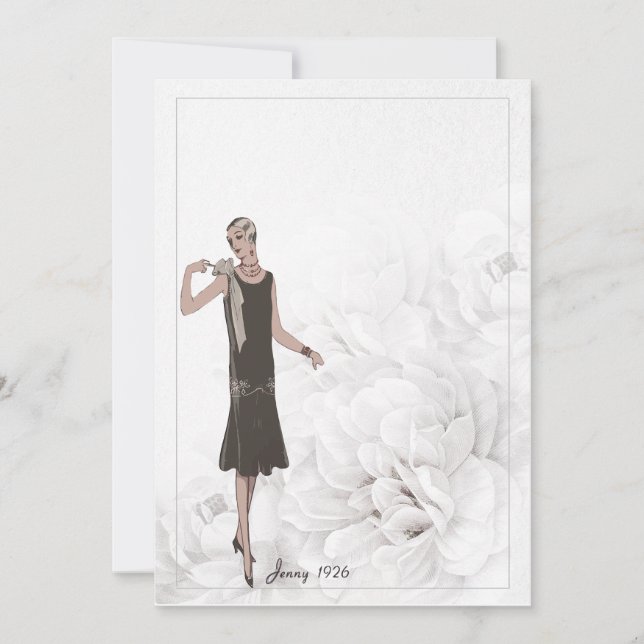 Tarjeta De Agradecimiento Estacionamiento de moda de época del Personalizabl (Anverso)