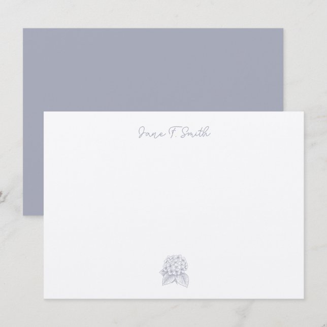 Tarjeta De Agradecimiento Estacionamiento del icono de la flor azul púrpura  (Anverso / Reverso)