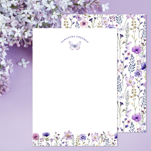 Tarjeta De Agradecimiento Estacionamiento personalizado de mariposas silvest (Personalized Stationery )