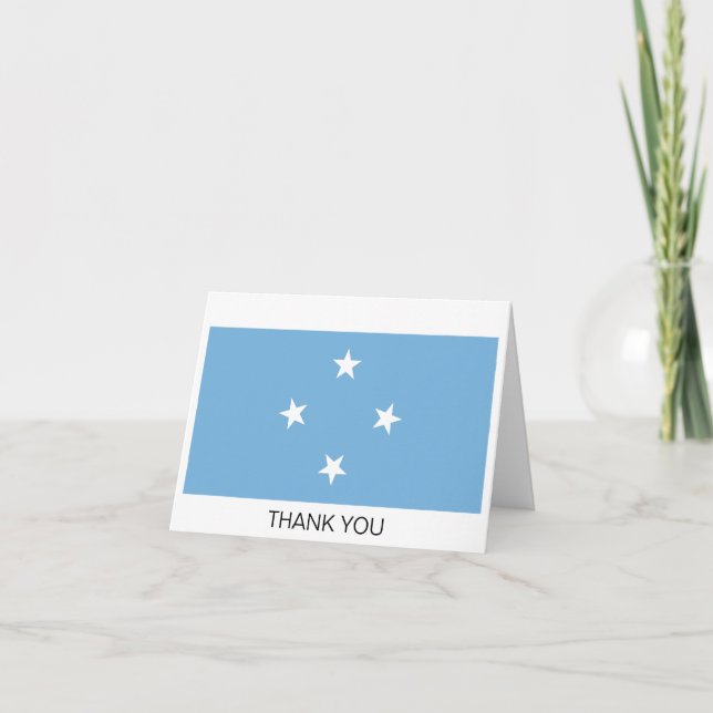 Tarjeta De Agradecimiento Estados Federados de Micronesia Bandera