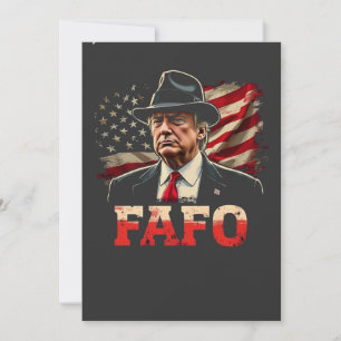 Tarjeta De Agradecimiento Estadounidense Donald Trump FAFO bandera de EE. UU