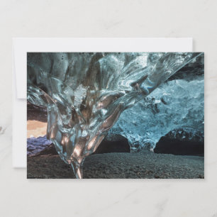 Tarjeta De Agradecimiento Estalactita de hielo en una cueva de hielo