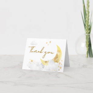 Tarjeta De Agradecimiento Estamos en el Baby Shower de la Luna