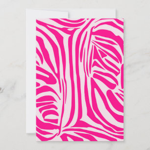 Tarjeta De Agradecimiento Estampado de cebra rosa