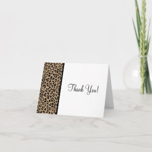 Tarjeta De Agradecimiento Estampado leopardo