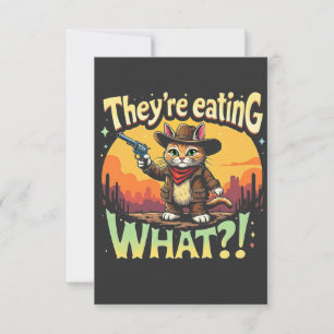 Tarjeta De Agradecimiento Están comiendo lo que el gato de Trump electoral