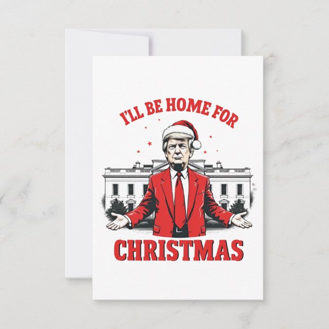 Tarjeta De Agradecimiento Estaré en casa para los Navidades Trump Ganó Inagu (Anverso)