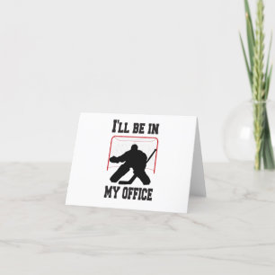 Tarjeta De Agradecimiento Estaré en mi oficina de hockey