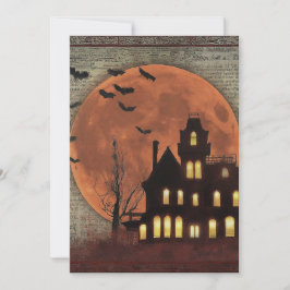 Tarjeta De Agradecimiento Estás invitado a una fiesta de Halloween escalofri