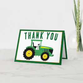 Tarjeta De Agradecimiento Estatione el primer Fiesta de la granja de cumplea