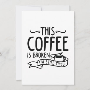 Tarjeta De Agradecimiento Este Café Está Roto