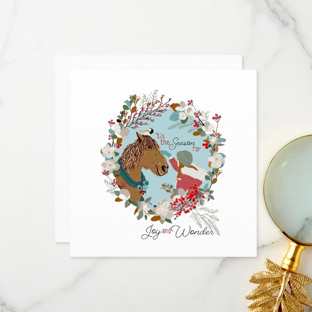 Tarjeta De Agradecimiento 'Este es el saludo de Navidad de temporada o ('Tis the Season Holiday Greeting Or Thank You Card from Jenn Steffen Art)